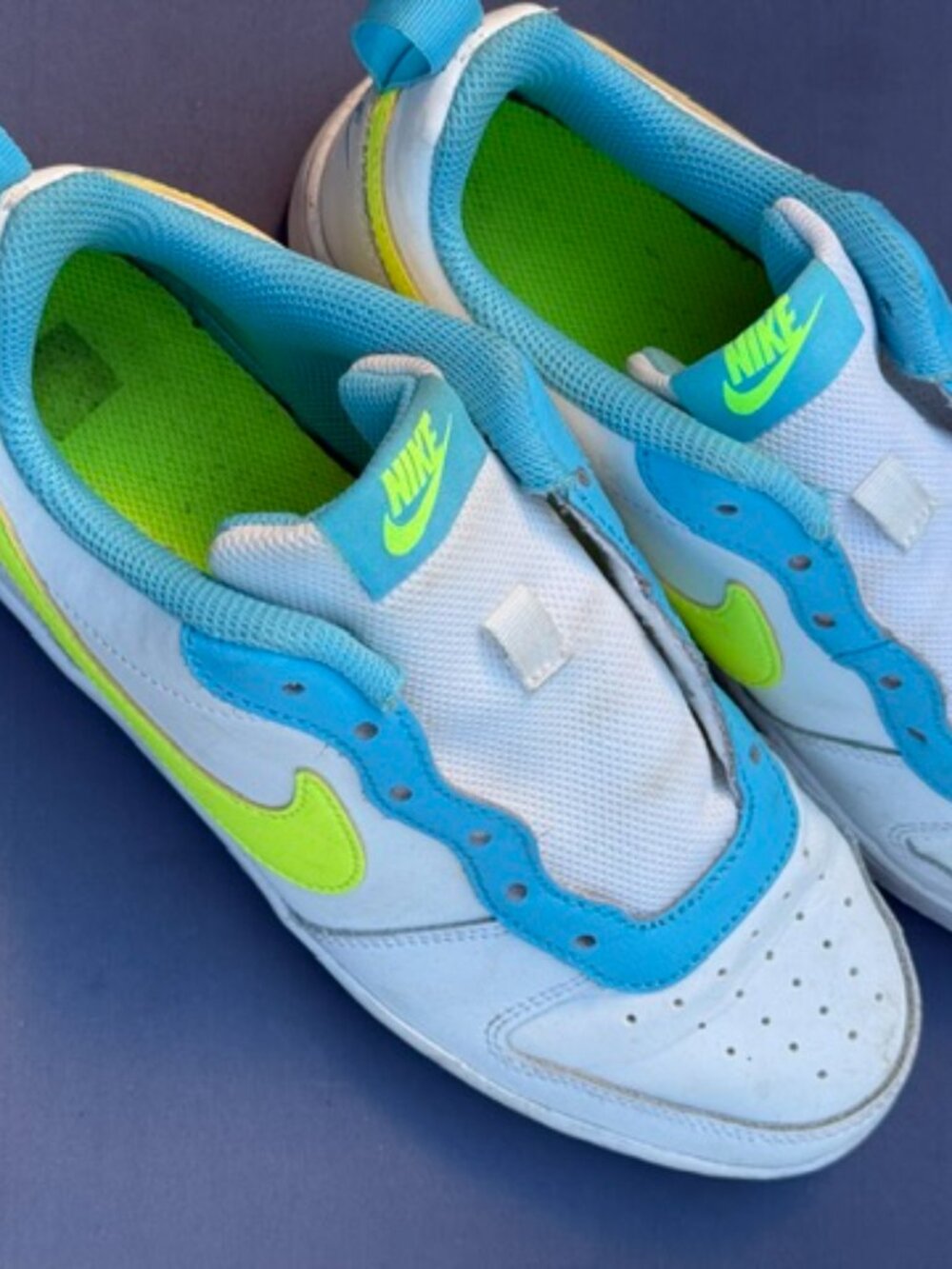 Nike Court Borough Low 2 GS 'White Baltic Blue Volt'